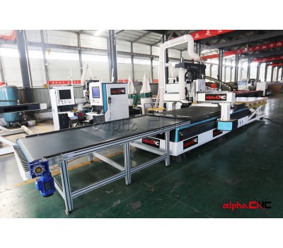 AIS Series CNC Nesting Machine With Automatic Loading System And ATC Function For Cabinet Woodworking Industry